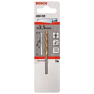 Afbeelding van Bosch Accessoires Metaalboren HSS TiN, DIN 338 3,5 x 39 70 mm 1st 2608596686