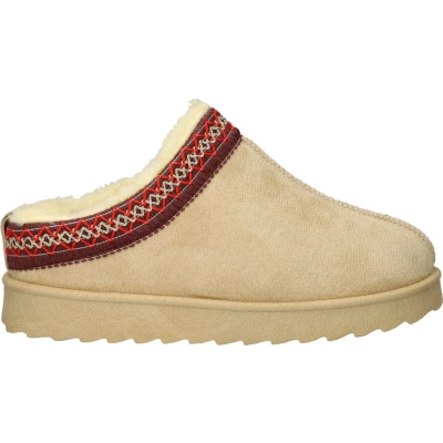 Afbeelding van Nelson Home Pantoffels, Dames, Maat: 40, Beige Veloursleer
