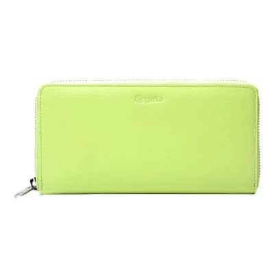 Afbeelding van Esquire Leren Portemonnee Viktoria Zip Around Wallet Sharp Green Lichtgroen