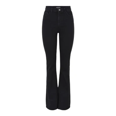 Afbeelding van PIECES high waist flared jeans PCPEGGY zwart