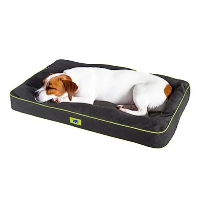 Afbeelding van Ferplast Hondenbed, Hondenkussen Medium Hondenmand hoes Afneembaar en Wasbaar Orthopedisch Ergonomische HondensofaBank voor Honden Waterdichte 80 x 50 h 8 cm. Zwart