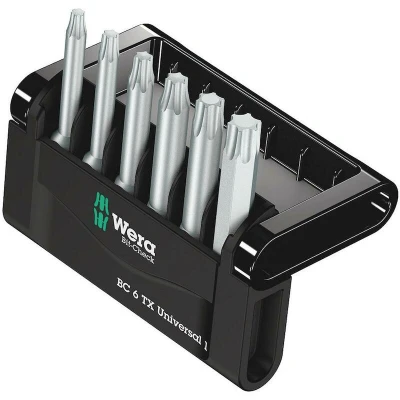 Afbeelding van Wera 6 delige bit check TX universal 1 bitset torx