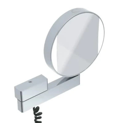 Afbeelding van Emco scheerspiegel met led verlichting snoer wandmodel factor 3 en 7 20 4cm chroom 109506018