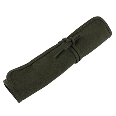 Afbeelding van 22 Slots Verf Borstel Houder, Kunstenaar Roll Up Bag Canvas Pouch voor Draw Pen Aquarel Olie Borstels