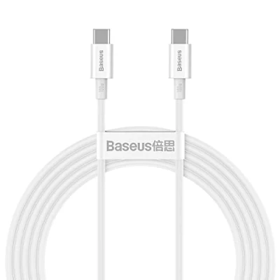 Afbeelding van Baseus USB C Snellader 100W to Kabel TYPE 2 Meter Wit