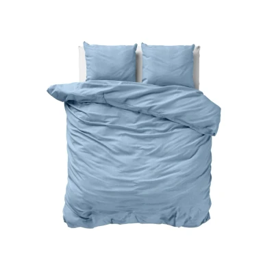 Afbeelding van Dekbedovertrek Mousseline Lits Jumeaux (240x220 cm) Groen Percale katoen Dessin: Effen Dreamhouse Dekbed Discounter.nl