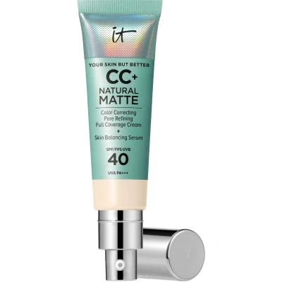Afbeelding van It Cosmetics Your Skin But Better CC+ Natural Matte SPF40 Foundation &amp; Stralende Finish Fair Ivory 32ml