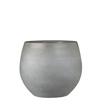 Afbeelding van Mica Decorations Douro Bloempot H25 x Ø29 cm Terra Lichtgrijs