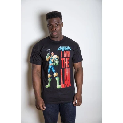 Afbeelding van Anthrax I Am The Law Heren T shirt S Zwart