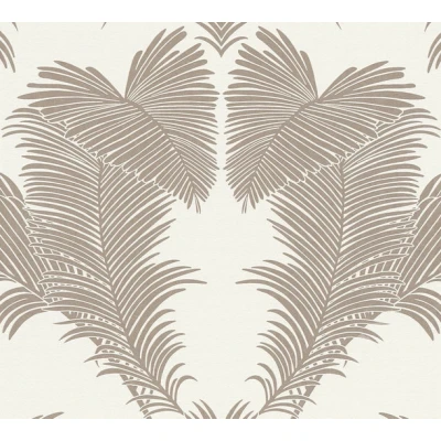 Afbeelding van AS Creation Trendwall 2 37959 379592 Wit Palmblad / Zilver