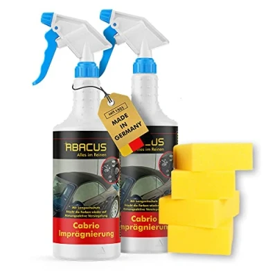 Afbeelding van ABACUS® cabrio impregnering, cabriodek afdekking cabriodak stoffen dak impregneer, beschermspray, impregneermiddel 2 x 750 ml set (7475)