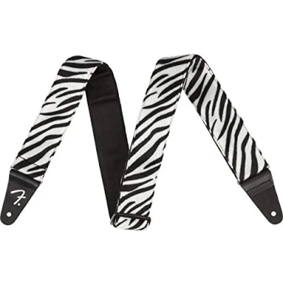 Afbeelding van Fender® »Wilde ANIMAL PRINT STRAPS ZEBRA« gitaarband van polyester 5 cm breedte kleur: Zebra