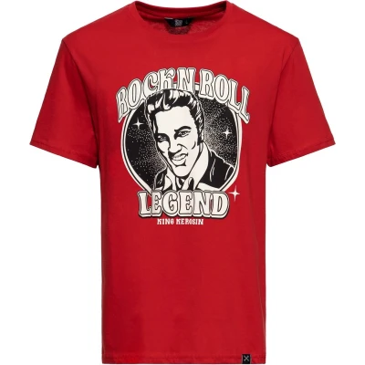 Afbeelding van King Kerosin Classic T Shirt Fp &#039;&#039;Rockn Roll Legend&#039;&#039; KKI41053 Red L