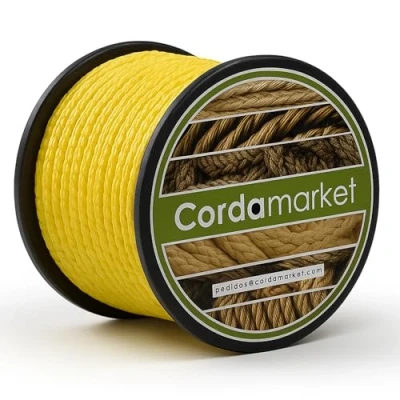 Afbeelding van Cordamarket Driza Dyneema 3 mm, touw voor volwassenen, uniseks, geel, 20 m
