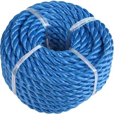 Afbeelding van Windhager Touw van polypropyleen, buitentouw, reeptouw, tuintouw, multifunctioneel touw, gebreid, aanmeerlijn, gedraaid, 8 mm x 10 m, blauw, 05758