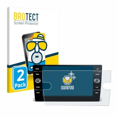 Afbeelding van BROTECT (2 Stuks) Antireflecterende Beschermfolie voor Volkswagen T6 2021 Discover Media 8&quot; Anti Glare Screen Protector, Mat, Ontspiegelend