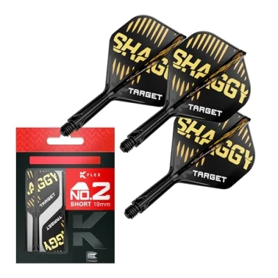 Afbeelding van Target Darts Scott Williams K Flex Flights and Shaft System, Nr.2 Pak van 3 Kflex All In One Flights, Player Edition Accessoires Dart Stem Kort (19mm)