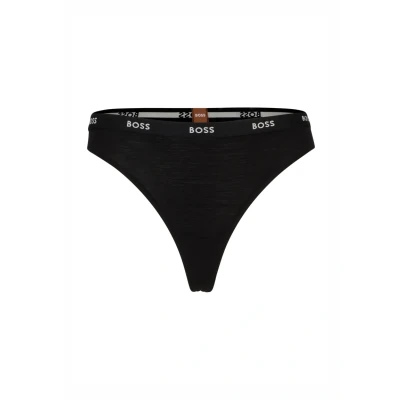 Afbeelding van BOSS Thong String, Dames, Maat: XS, Black