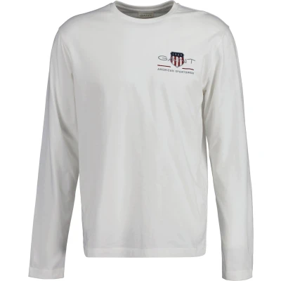 Afbeelding van GANT REG Medium Archive Shield Longsleeve, Heren, Maat: 3XL, Weiß