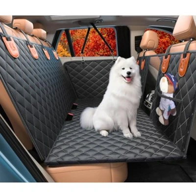Afbeelding van Crossarctic Hondendeken auto achterbank met harde onderkant, achterbankverbreding hond, autohangmat voor honden, valpreventie, waterdichte hondenmat de meeste auto&#039;s, SUV&#039;s