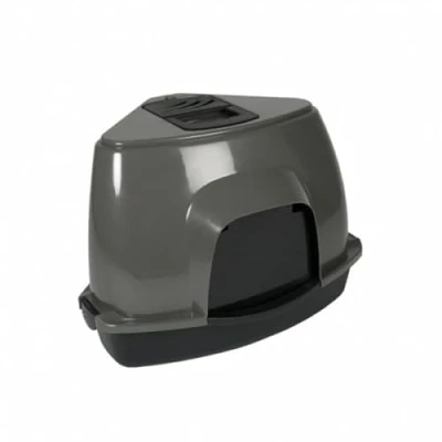 Afbeelding van Ebi Kattenbak Kat Cat House Prism 60 Zen Series M 38x56x40cm Donkergrijs 1st