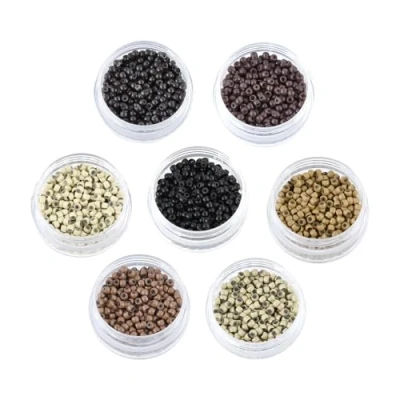 Afbeelding van 3.0 mm siliconen nano ringen beads micro links voor haarverlenging 500 stks/partij (donker blond)