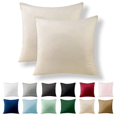 Afbeelding van Alreya Renforcé set van 2 kussenslopen 40 x cm 100% katoen met YKK ritssluiting, superzachte kussensloop, kussenhoes, Oeko Tex® standaard gecertificeerd, Beige, alleen kussensloop