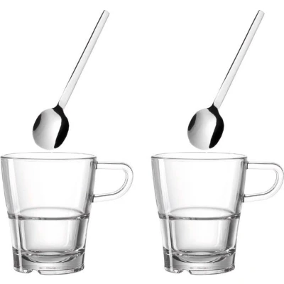 Afbeelding van Latte Macchiato Glas Leonardo Senso Cups Spoons (6 delig)