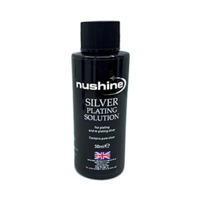 Afbeelding van Nushine Silver Plating Solution 50ml permanent plaat puur zilver op versleten zilver, messing, koper en brons (eco vriendelijke formule)