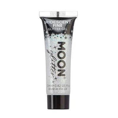 Afbeelding van Moon glitter Gel met schitterende fijne 12 ml wit gezichtsverf