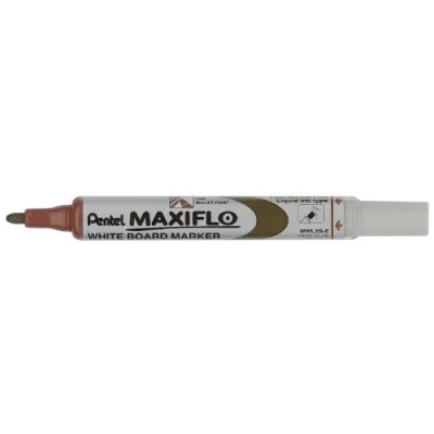Afbeelding van Pentel Maxiflo Green Label whiteboard marker met conische punt, bruin