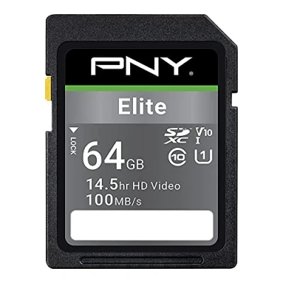 Afbeelding van PNY Elite SDXC card 64GB Class 10 UHS I U1 100MB/s