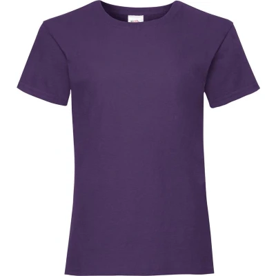 Afbeelding van Fruit Of The Loom Meisjes Kinderen Valewewight T shirt met korte mouwen (Paars)