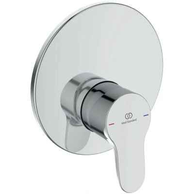 Afbeelding van Ideal Standard Cerabase eengreepsmengkraan voor bad of douche, inbouw, wegwerp, complete set met inbouwbehuizing, verchroomd