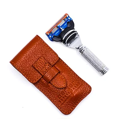 Afbeelding van Parker Travel Fusion TravFus Compatibel Razor met Leather Case