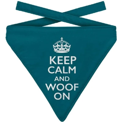 Afbeelding van Plenty Gifts Hondenhalsdoek Keep Calm Blauw Polyester Maat M