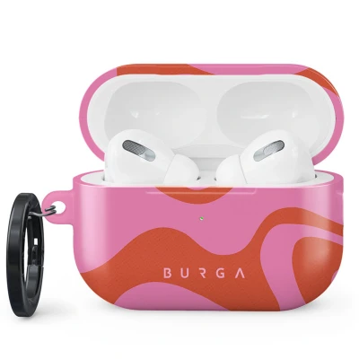 Afbeelding van Hardcase voor de Apple Airpods Pro 2 Ride the Wave hoesje Burga case Roze Kunststof
