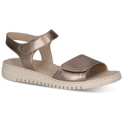 Afbeelding van Caprice Dames 9 28103 44 sleehaksandalen, taupe metallic, 41 EU, EU