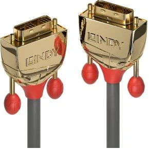 Afbeelding van Lindy 36215 10m DVI D Goud, Grijs kabel
