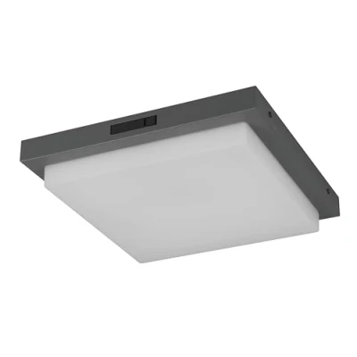 Afbeelding van Trio Lighting LED buiten wandlamp Bermejo, hoekig, sensor, CCT, antraciet