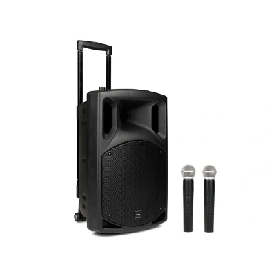 Afbeelding van Qtx QX15PA plus Mobiele Bluetooth PA Luidspreker Box Accu Trolley USB/SD/FM radio 800W
