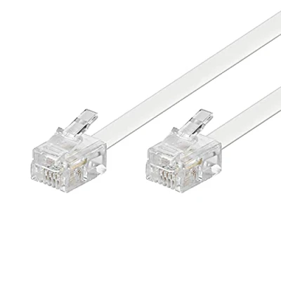 Afbeelding van Goobay Telefoonkabel RJ11 / wit 10 meter