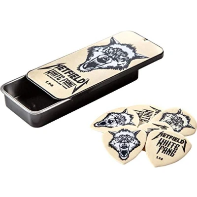 Afbeelding van Jim Dunlop James Hetfield Metallica White Fang opbergblikje met plectrums 1.14 mm