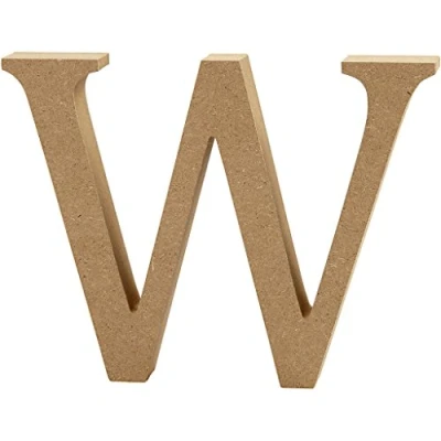 Afbeelding van Creative letter W MDF 13 cm