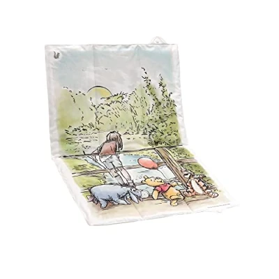 Afbeelding van keeeper Winnie de Poeh aankleedkussen voor onderweg, ideaal op reis, comfortabel ligvlak, gemakkelijk schoon te maken, Antek, wit