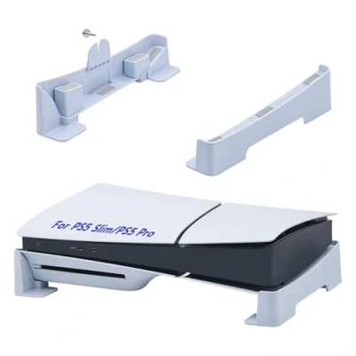 Afbeelding van Tolesum PS5 Slim horizontale standaard, basishouder, liggend voor Disc &amp; Digital Edition, stabiele anti slip compatibel met Playstation 5 Digital/UHD console accessoires (wit)
