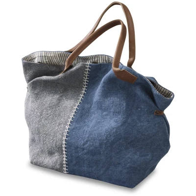 Afbeelding van LOBERON Tas Deux Parts blauw/grijs
