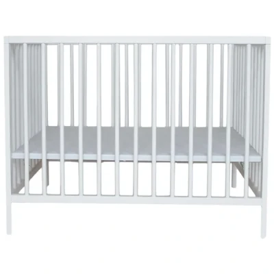Afbeelding van Prénatal Basis Babybox In Hoogte Verstelbare Kinderbox Stevige Baby Box Ronde Spijlen 100 x 75 cm Wit