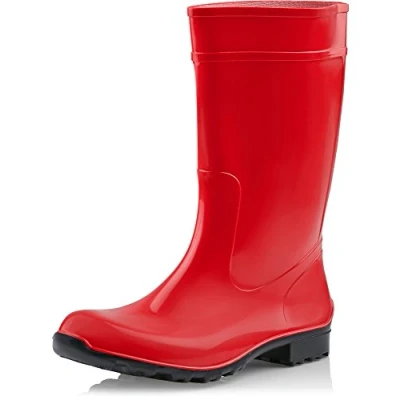 Afbeelding van Ladeheid LA LMG 967 Ilse Dames Regenlaarzen Rubber Hoog PVC Waterdicht Zwart 40
