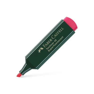 Afbeelding van 10x Tekstmarker Faber Castell neon 48 rood